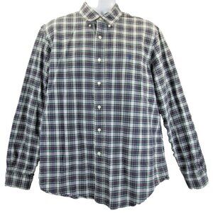 Ralph Lauren Mens XL Blue Label Thick Cotton Button Down Blue Green Pink Plaid